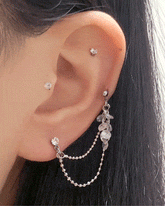 ドロップ・ツーリング・ピアッシング Piercing bling moon